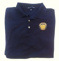 UAV blue, short sleeve golf shirt