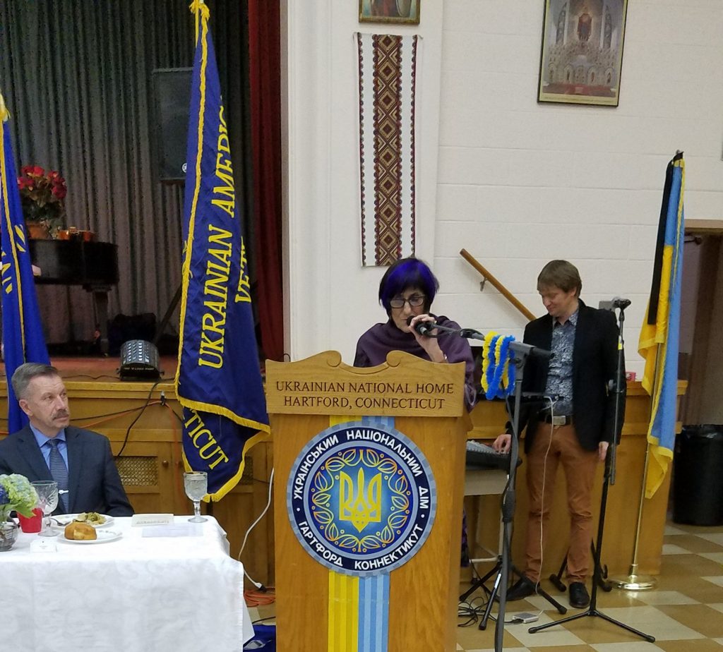 Congresswoman Rosa DeLauro, US Representative for Connecticut’s 3rd congressional district, addresses the Ukrainian American Veterans annual convention