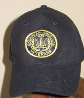 Dark blue baseball cap with Ukrainian American Veterans (UVA) emblem on front
